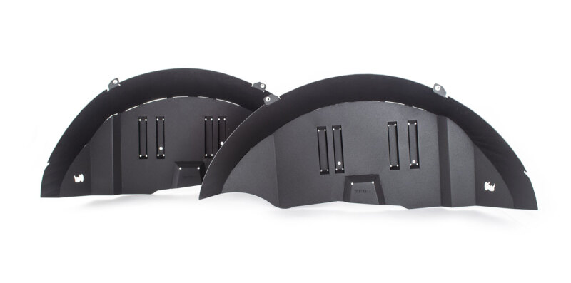 Jeep Wrangler JLU Fender Liners - Rear - Go Rhino - Textured Black Finish - Black - `18-`20